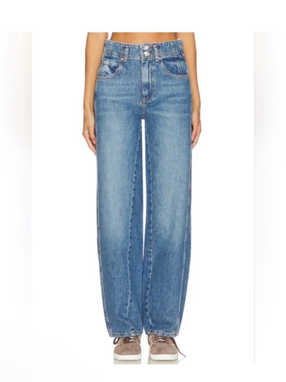 Free People High Rise Aster Straight Jeans Size 32